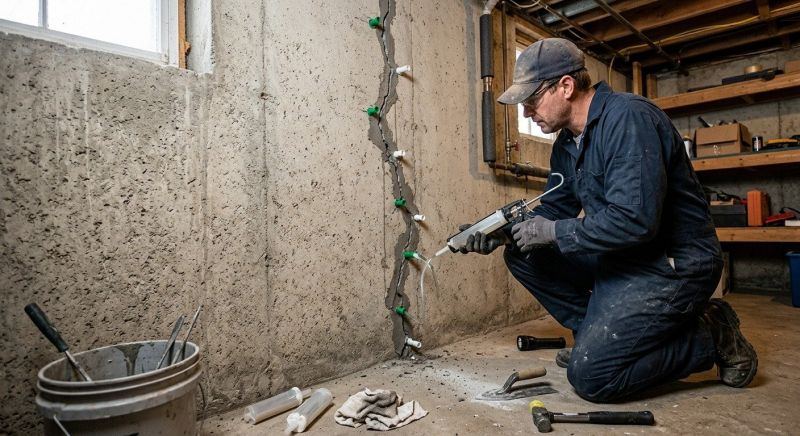 Cracked Basement Floor Repair in Fort Mill, SC