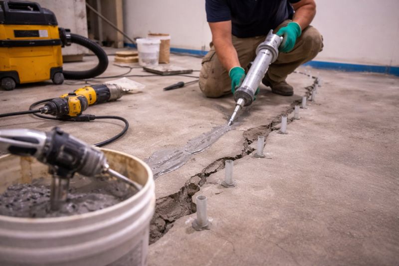 Cracked Basement Floor Repair in Fort Mill, SC