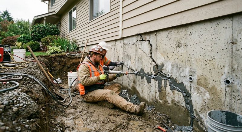 Cracked Foundation Repair in Mount Holly, NC