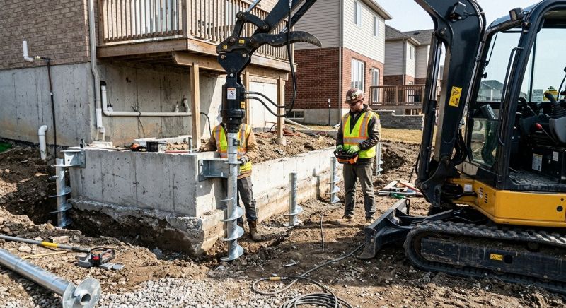 Helical Piers Installation in Fort Mill, SC