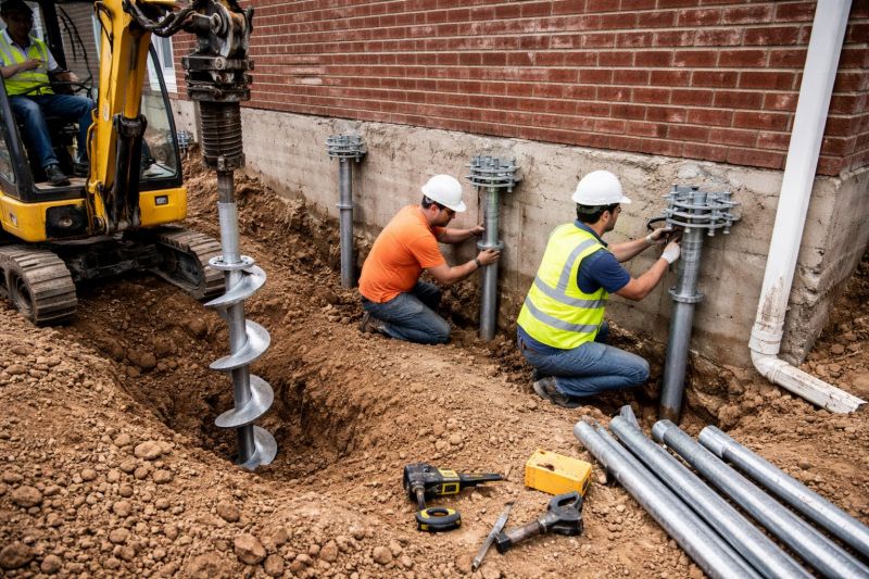 Helical Piers Installation in Fort Mill, SC