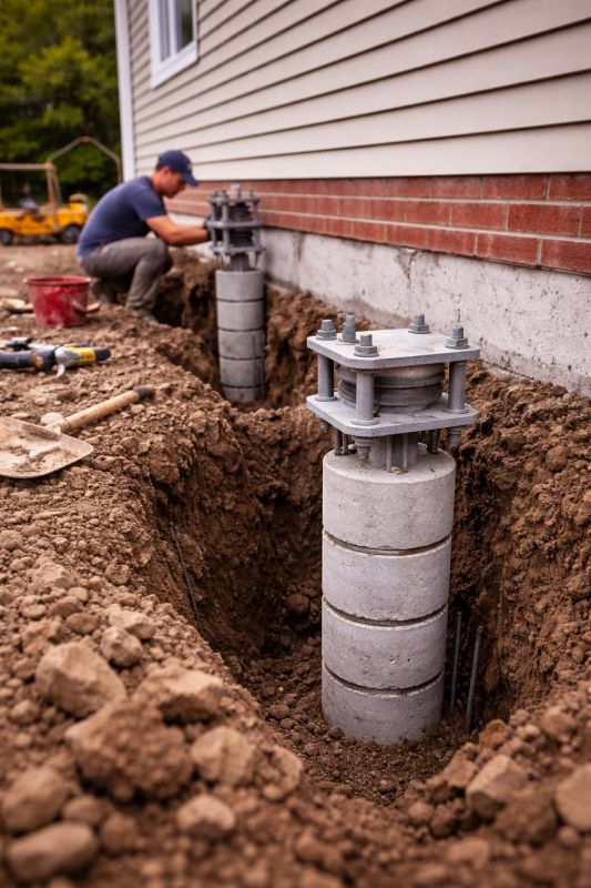 Helical Piers Installation in Fort Mill, SC