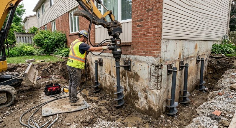 Helical Pile Installation in Fort Mill, SC