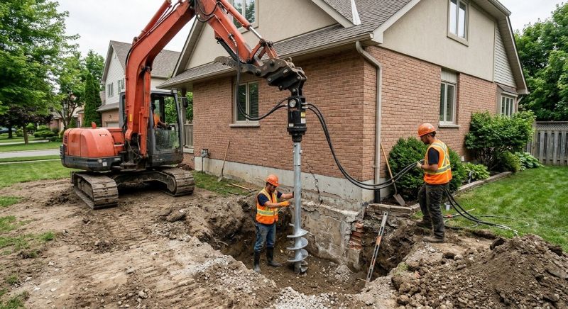 Helical Pile Installation in Fort Mill, SC