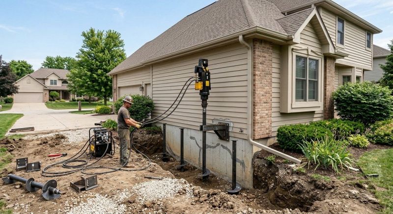Helical Pile Installation in Fort Mill, SC