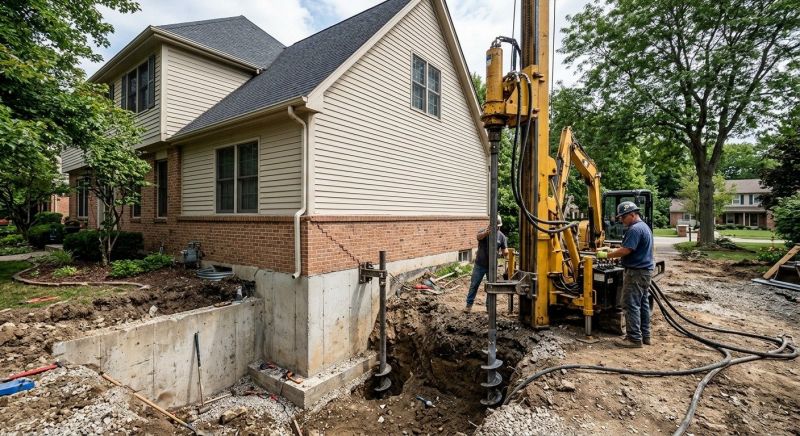 Helical Pile Installation in Fort Mill, SC