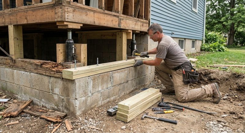 Sinking Foundation Repair in Edgemoor, SC
