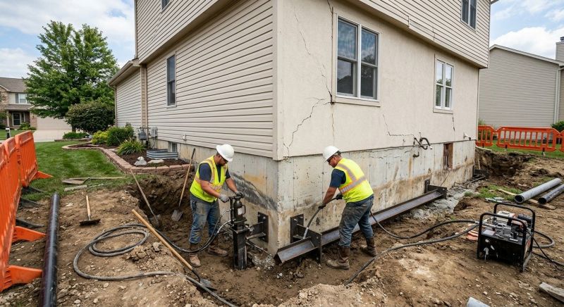 Sinking Foundation Repair in Lancaster County, SC