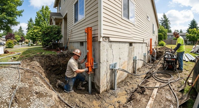 Sinking Foundation Repair in Monroe, NC