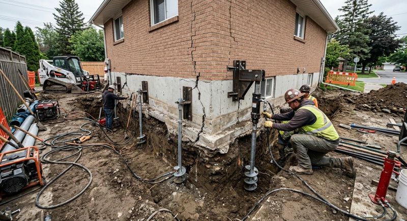 Sinking Foundation Repair in Mount Holly, NC